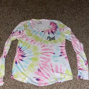 Long Sleeve tie dye Pink shirt